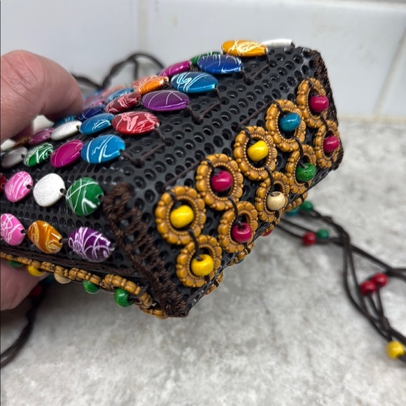 Two Handmade Colorful Beaded Women's Bags - Picture 8 of 13